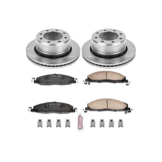 Power Stop Autospecialty KOE5487 Rear Replacement Brake Kit-OE Brake Rotors & Ceramic Brake Pads For Dodge Ram 2500 Ram 3500