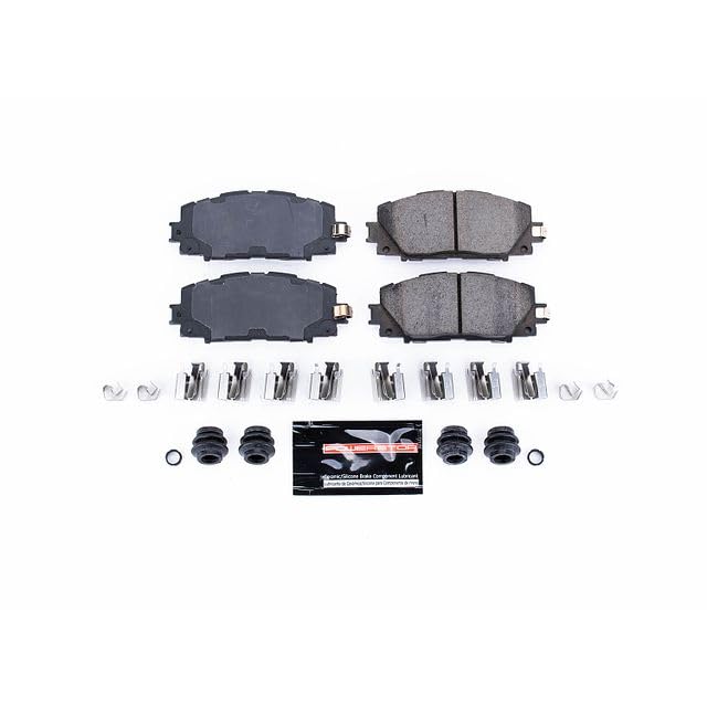 Power Stop Z23-1184A Z23 Sport Carbon Fiber Infused Ceramic Brake Pads with Hardware For CT200h, Corolla, Prius, Prius AWD-e, Prius Plug-In, Prius Prime [Model Specific]