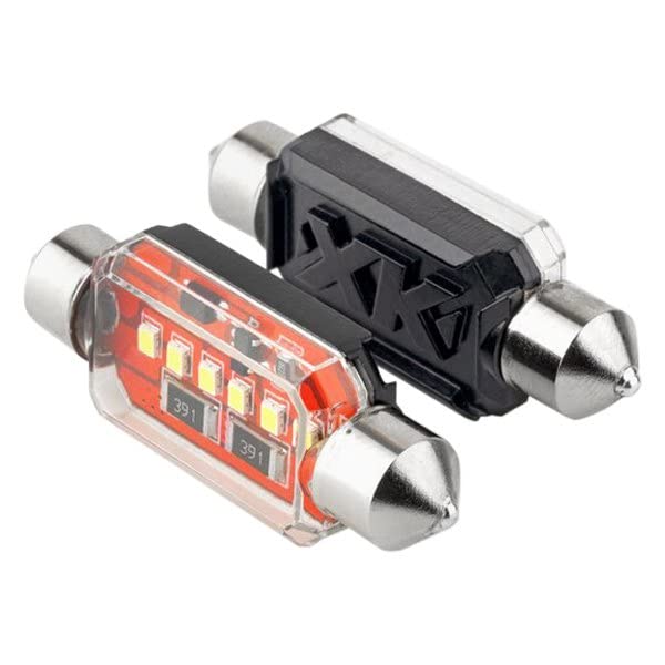 XKGLOW 2pc XK-FT36-W 36mm White Festoon Error Free Ultra Bright LED Bulbs with Built-in Canbus