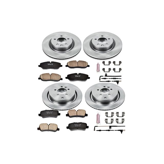 POWERSTOP Autospecialty KOE6048 Front and Rear Replacement Brake Kit-OE Brake Rotors & Ceramic Brake Pads For Land Rover Range Rover Sport 2006-2009 [Model Specific]
