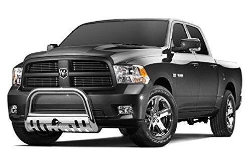 Bull Bar Black Horse Skid Plate Stainless Steel Compatible with 2003-2017 Ford Expedition|2004-2024 Ford F-150|2022-2024 Ford F-150 Lightning|2003-2017 Lincoln Navigator-BB046409-SP