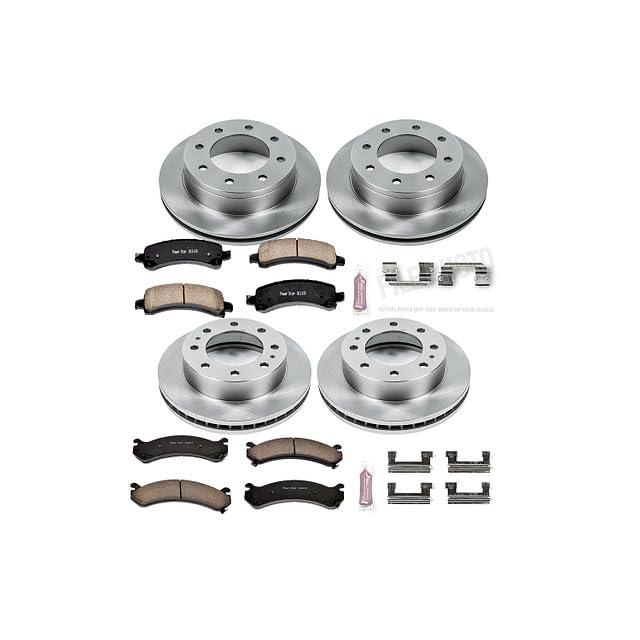 POWERSTOP Autospecialty KOE2025 Front and Rear Replacement Brake Kit-OE Brake Rotors & Ceramic Brake Pads