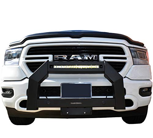 Bull Bar Black Horse Armour No Skid Plate Matte Black Compatible with 2019-2024 Ram 1500 Classic (Excl.Rebel & Warlock Trims)|2009-2018 Ram 1500 (Excl.Rebel & Warlock Trims)-AB-DO10