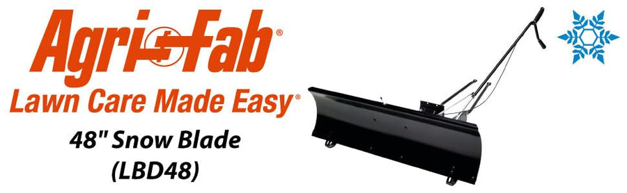 48 Inch Agri-Fab LBD48D Front Mount Universal Snow Plow Blade; Fits many Lawn and Garden Riding Lawn Mowers/Tractors