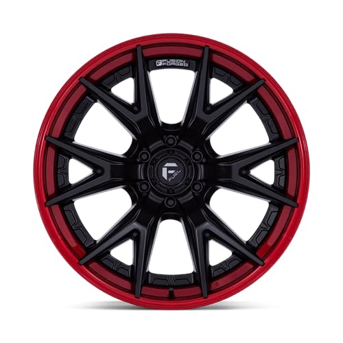 FUEL OFF-ROAD FC402 20X9 CATALYST 8X6.5 5.04 1mm MATTE BLACK WITH CANDY RED LIP - FC402MQ20908001