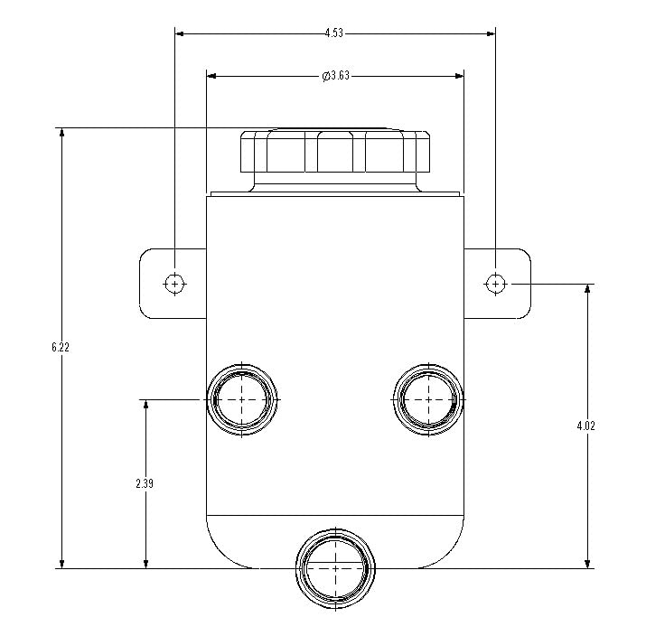 198-211 Holley Power Steering Remote Reservoir Polished Aluminum