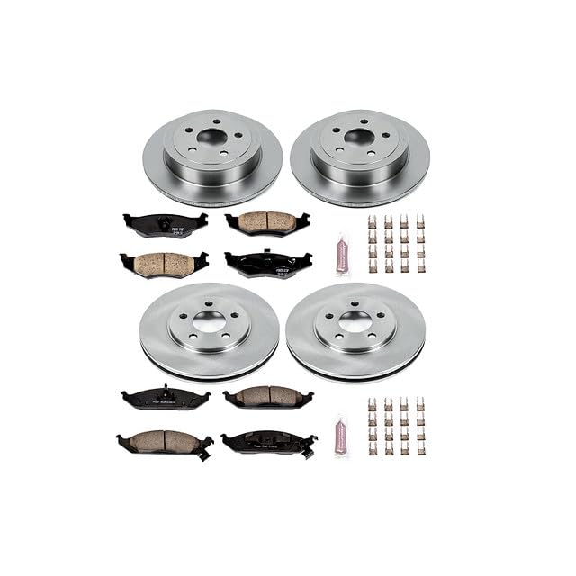 Power Stop Autospecialty KOE1677 Front and Rear Replacement Brake Kit-OE Brake Rotors & Ceramic Brake Pads