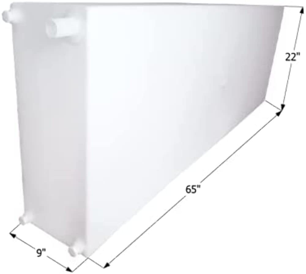 Fresh Water Tank ICON 12722, WT2458, 65x22x9, 51 Gal., w/ 1/2" Fittings