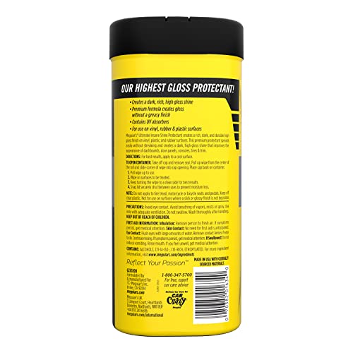 Ultimate Insane Shine Protectant Wipes Meguiar's - 3 Wipes