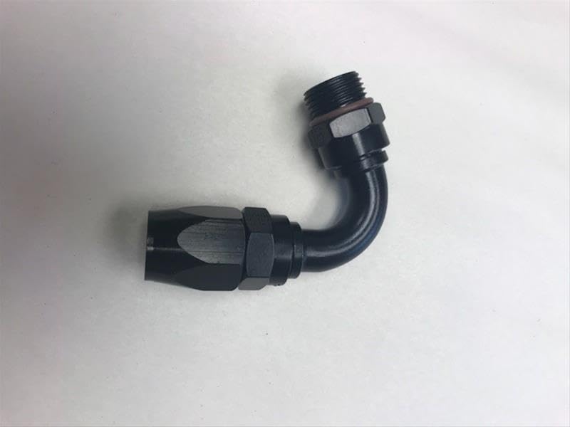 Black Fragola -10AN Male Rad Fitting x 120 Degree Pro-Flow Hose End