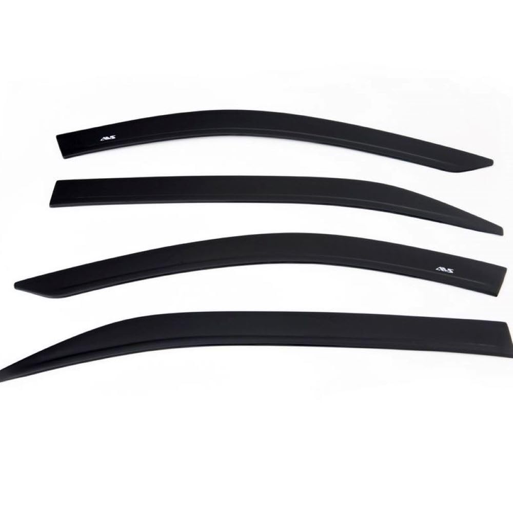 Low Profile Auto Ventshade [AVS] Rain Guards For 2009 - 2024 Dodge Ram 1500, 19-24 Classic, CREW CAB; 2010-2025 Ram 2500 & 3500 MEGA/CREW CAB | Window Vent Visors, 4 pcs. - Matte Black | 1774004
