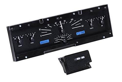Dakota Digital VHX Analog Gauge System VHX-66L-K-B Compatible with 1966-69 Lincoln Continental Black Alloy Blue Backlighting