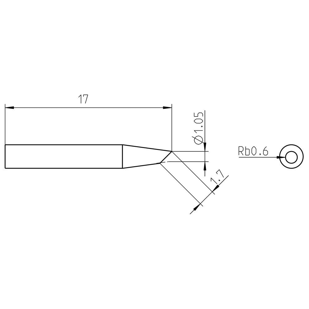 Welding Tool RTP 012 B Tip Bevel Cut 1.2