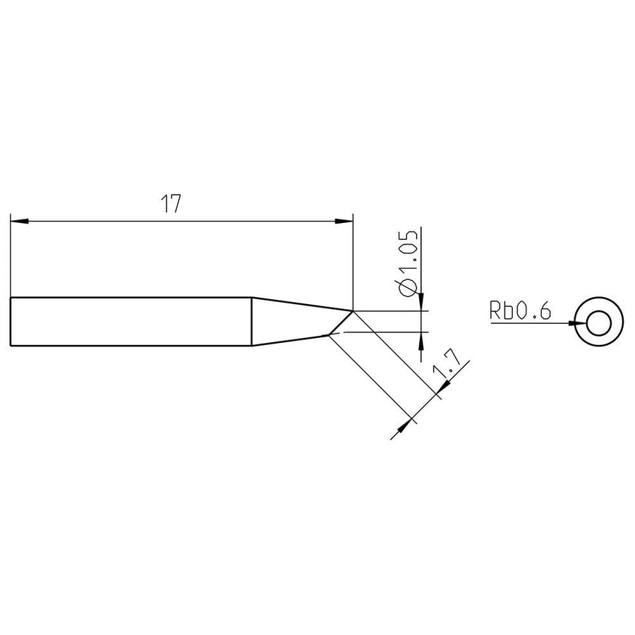 Welding Tool RTP 012 B Tip Bevel Cut 1.2