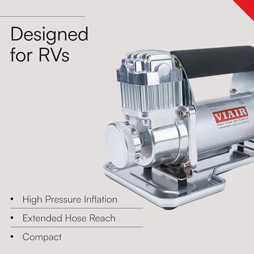 VIAIR Automatic 400P-RV/40047 Portable Compressor, Tire Inflator Kit, Air Compressor for RV, Truck, Jeep, and SUV Tires, Portable Air Pump Kit, RV Accessories, 150 PSI/2.30 CFM