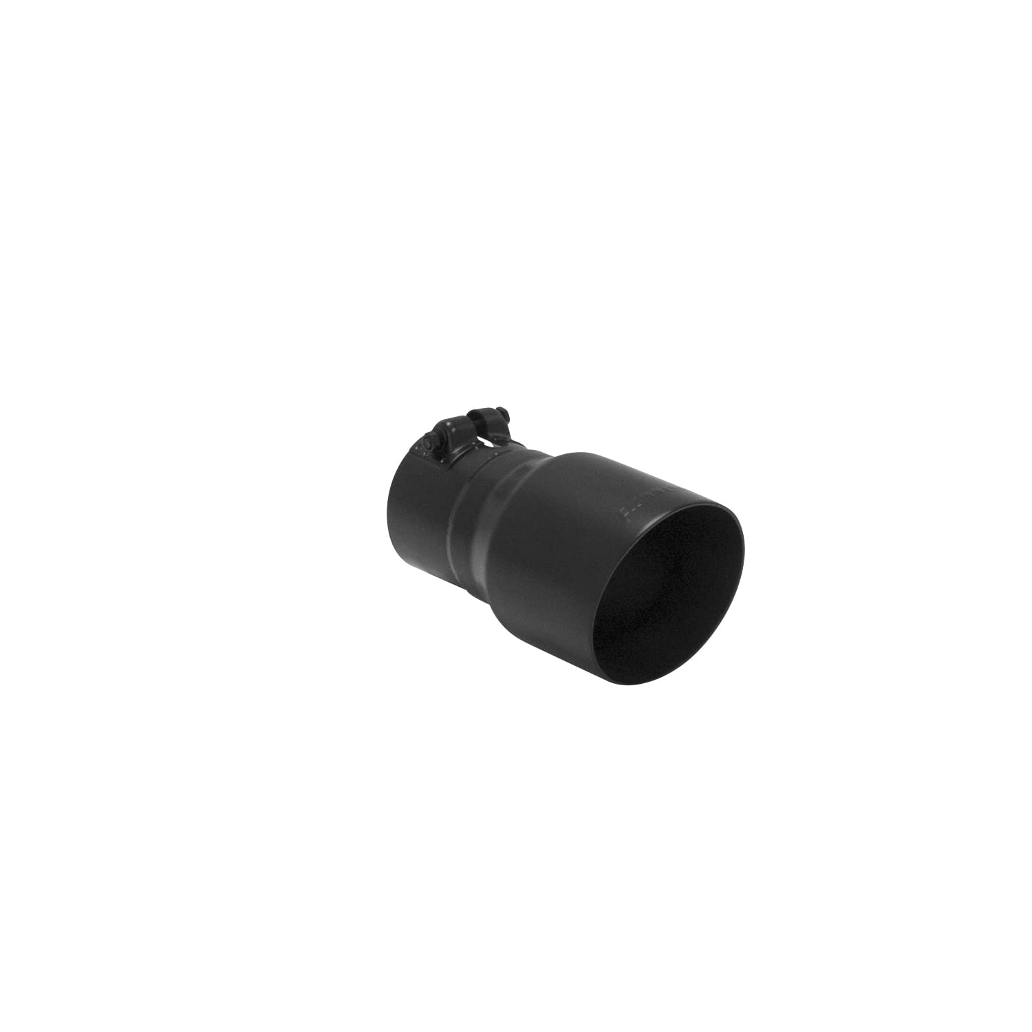 Flowmaster Exhaust Tip 15377B 4 Inch Angle Cut Black Ceramic Coated 304 Stainless Steel Fits 3 Inch Tubing 7 Inch Long - Clamp On