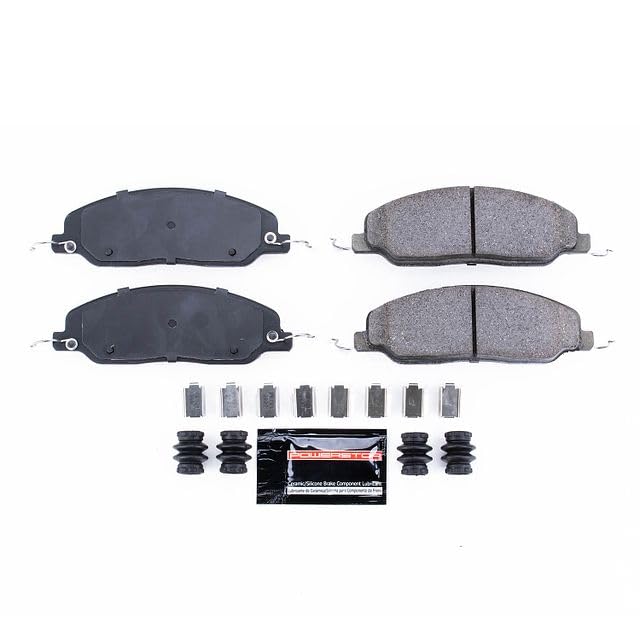 Power Stop Z23-1081 Z23 Evolution Sport Carbon Fiber Infused Ceramic Brake Pads with Hardware For Ford Mustang 2005-2010 [Model Specific]