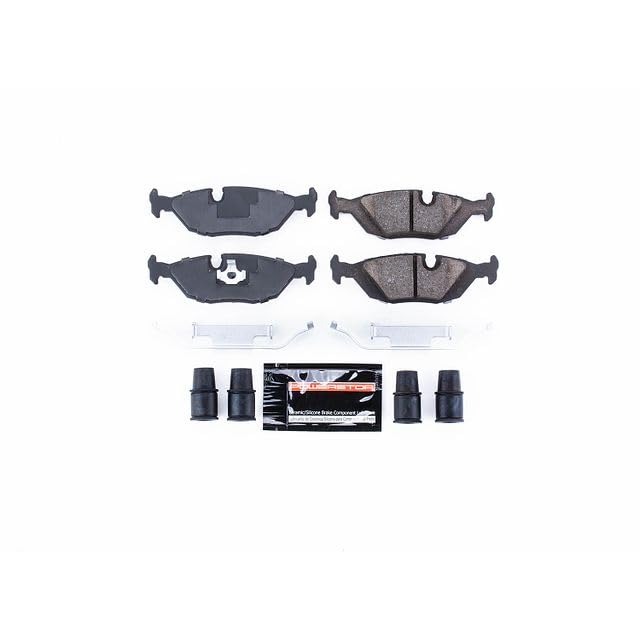 Power Stop Z23-279 Brake Pads Rear Ceramic For BMW 325, 325e, 325es, 325i, 325iX, 325is, 524td, 528e, 533i, 535i, 53, 633CSi, 635CSi, 733i, 735i, M6, Saab 900, Saab 9000 [Model Specific]