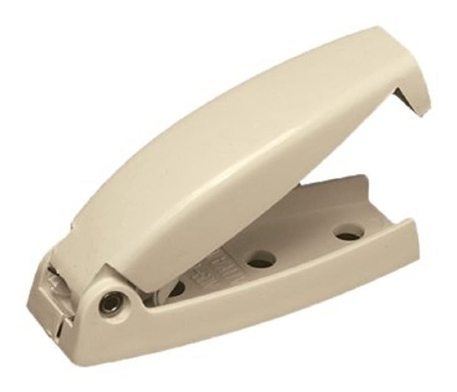 Plastic Rounded Baggage Door Catch RV Designer E209, Colonial White, 2 Per Pack, Compartment Hardware
