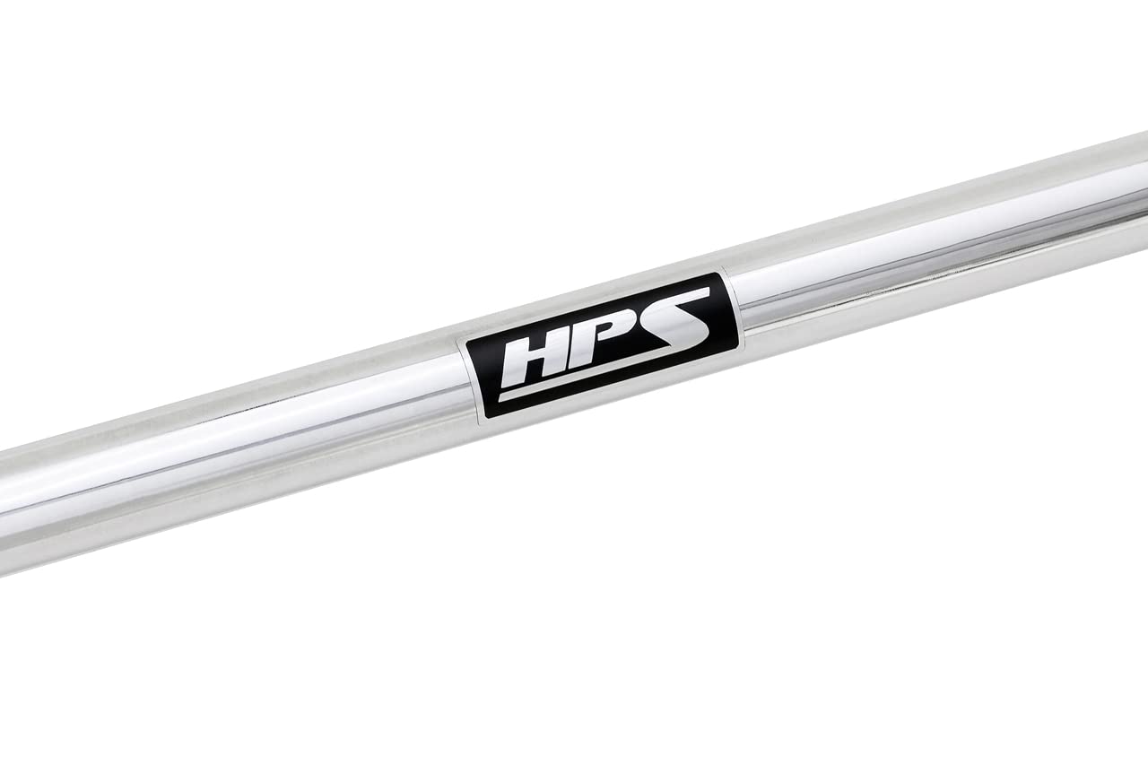 Performance HPS Polished Front Strut Bar Tower Brace Compatible for 2002-2006 BMW E46 with flat top strut towers, 42-103P