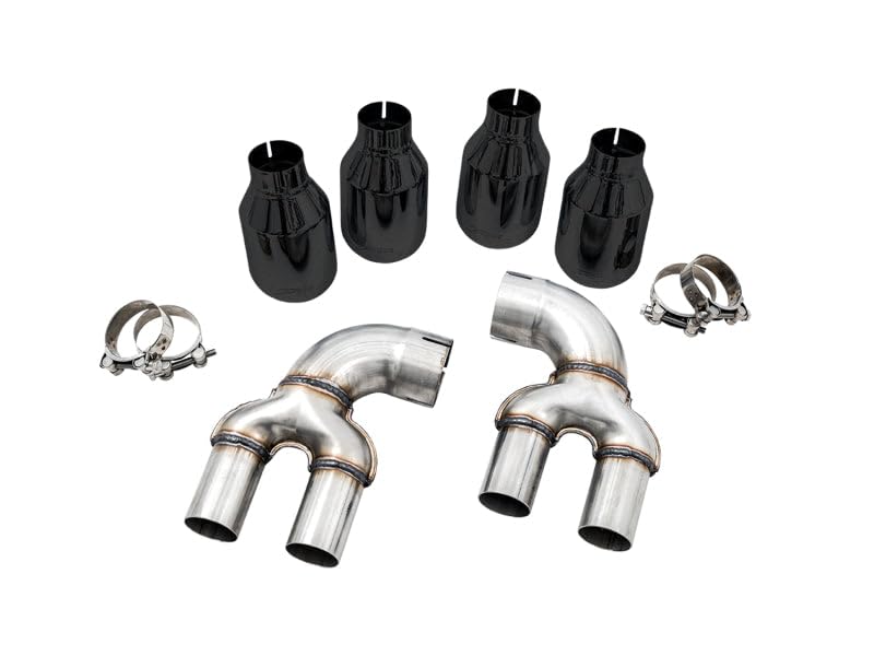 AWE Tuning OE-Config-To-Quad Tip Conversion Kit 2019+ BMW M340i (G20) - Diamond Black Tip - 3810-43020