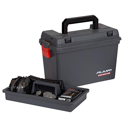 Plano Rustrictor PLA1613R Gun Case Large Grey Black w/Tray