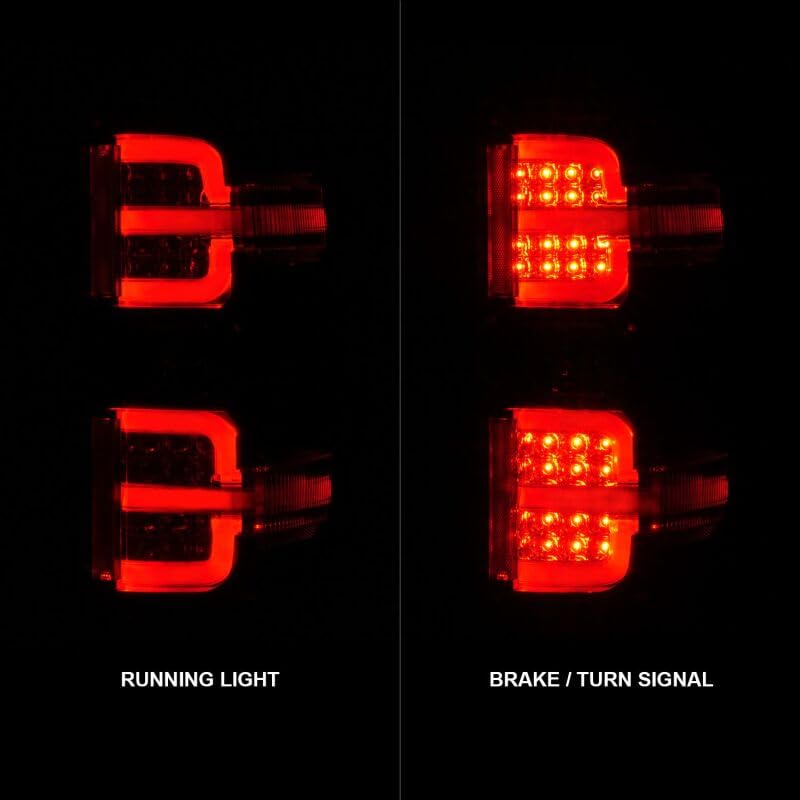 15-19 Chevy Silverado 2500HD/3500HD Anzo USA (Factory Halogen Only) LED Tail Lights Black w/Clear Lens (311423)