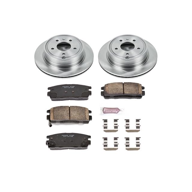 POWERSTOP Autospecialty KOE2092 Rear Replacement Brake Kit-OE Brake Rotors & Ceramic Brake Pads For Chevy Captiva Sport, Chevy Equinox, Pontiac Torrent, Saturn Vue, Suzuki XL-7 [Model Specific]