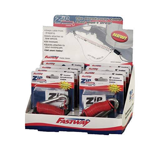 Display Pack of 8 Fastway 80-01-9214 for 4' Zip Breakaway Cable only