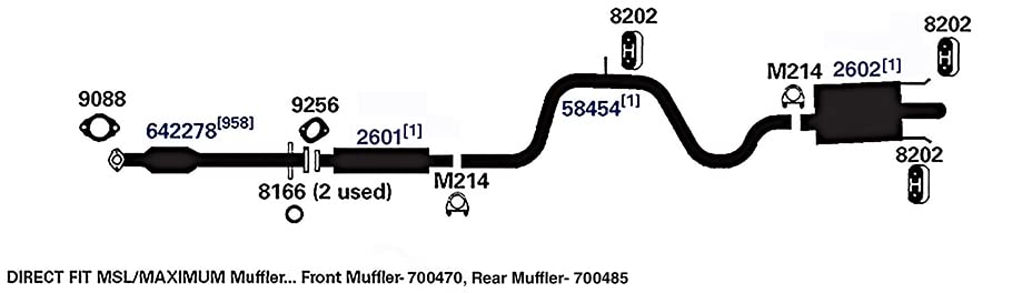 Exhaust Muffler New 2602 - LaCrosse