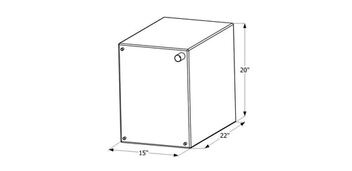 Fresh Water ICON Tank with 3/8" FTP and 1-1/4" Filter WT2473-26 Gallon, 22" x 15" x 20"