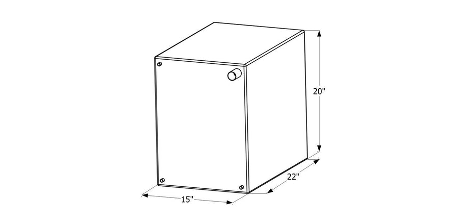 Fresh Water ICON Tank with 3/8" FTP and 1-1/4" Filter WT2473-26 Gallon, 22" x 15" x 20"