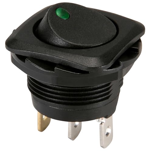 SPST HELLA Green Rocker Switch H61923001 LED