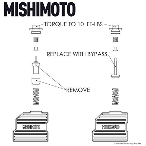 Mishimoto Thermal Bypass Valve Kit MMTC-JK-TBV, Compatible With Jeep Wrangler JK 2012-2018, Black