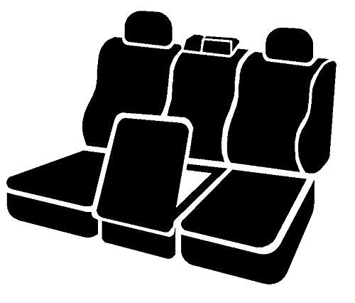 Custom Fit FIA SL69-42 GRAY Front Seat Cover Split Seat 40/20/40 - Leatherette (Black w/Gray Center Panel)