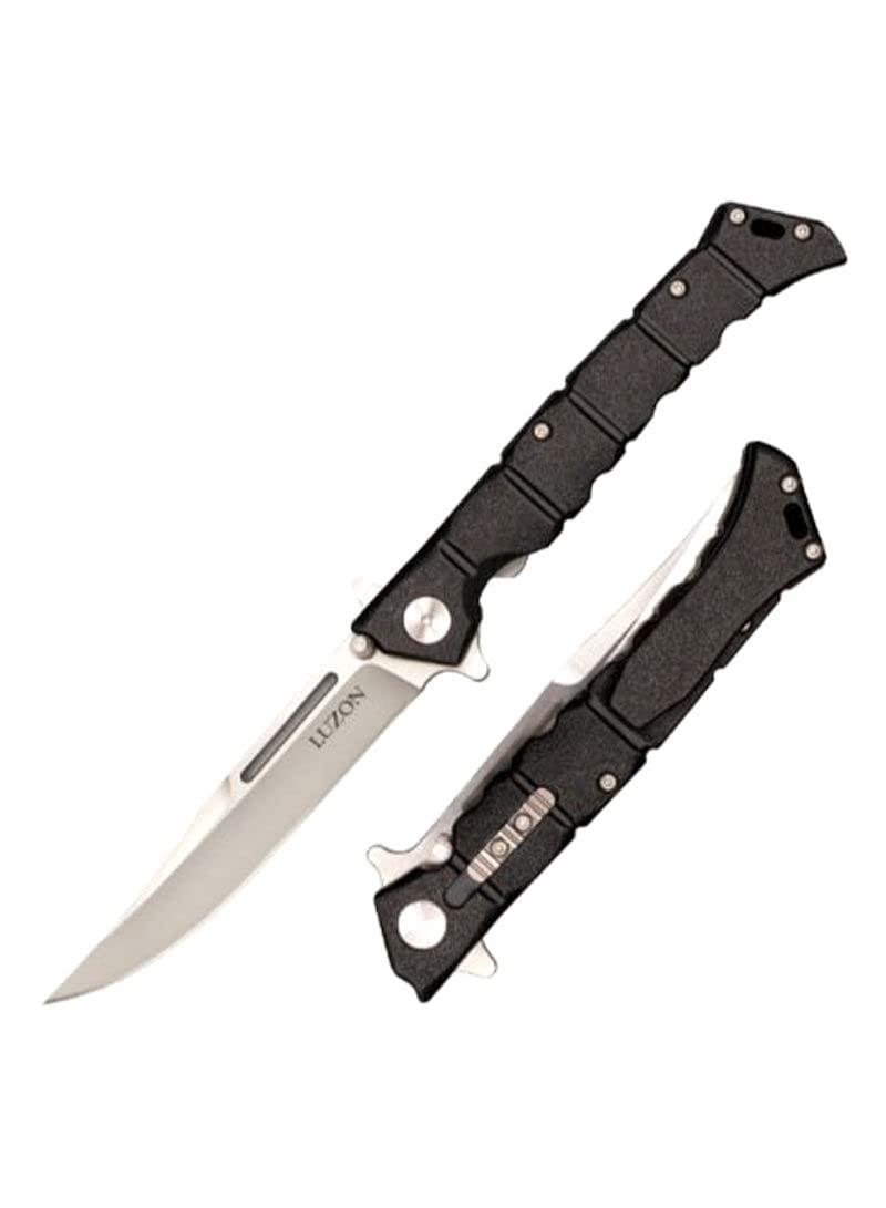 Cold Steel Luzon Series faca dobrável com clipe de bolso, média, preto/prata