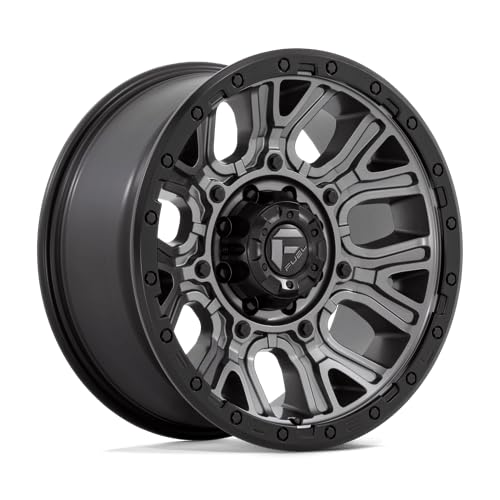 D825 TRACTION FUEL OFF-ROAD 20X9, 8X170, 5.04, 1mm MATTE GUNMETAL WITH BLACK RING - D82520901750