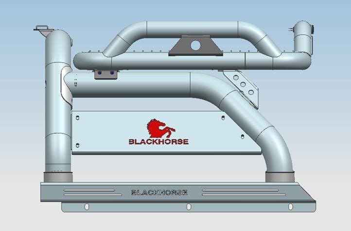 Atlas Roll Bar Black Horse Stainless Steel Compatible with 2019-2024 Ford Ranger-ATRB8SS