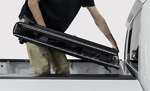B3020039 LOMAX Hard Tri-Fold Cover; Black Urethane Finish; Split Rail;