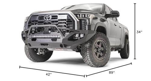 Fab Fours Matrix Front Bumper TT22-X5452-1 fits 22-23 Toyota Tundra - 2 Stage Black Powder Coated - w/Pre-Runner Guard