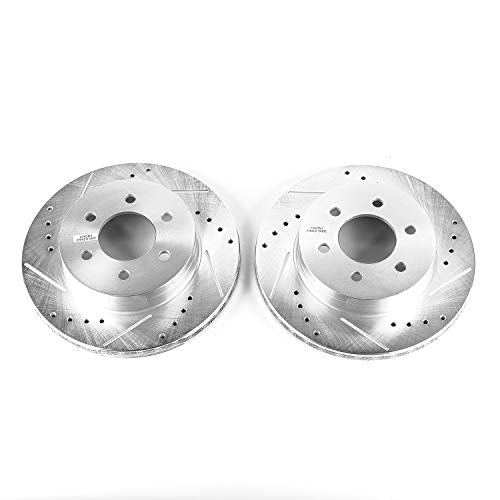Power Stop Front AR8738XPR Evolution Drilled & Slotted Rotor Pair For Dodge Dakota 1997-2002, Dodge Durango 1998-2002 [Model Specific]