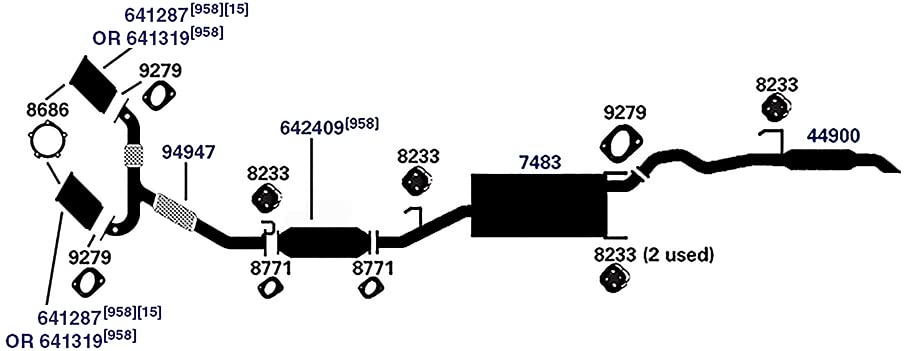 Exhaust Muffler AP Exhaust Products 7483