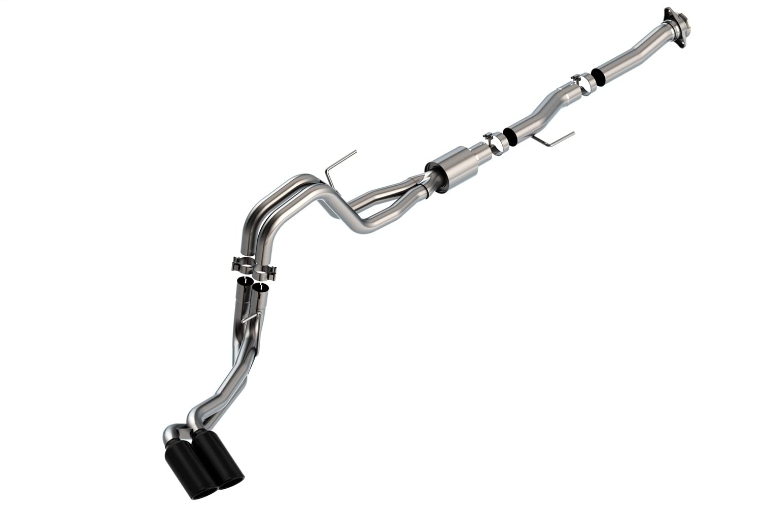 Borla 2021 F-150 5.0L 2dr RC SB (122.8 WB) XL/XLT 3/2.25 DSE Cat-Back ATAK Black Chrome Tips - 140877BC