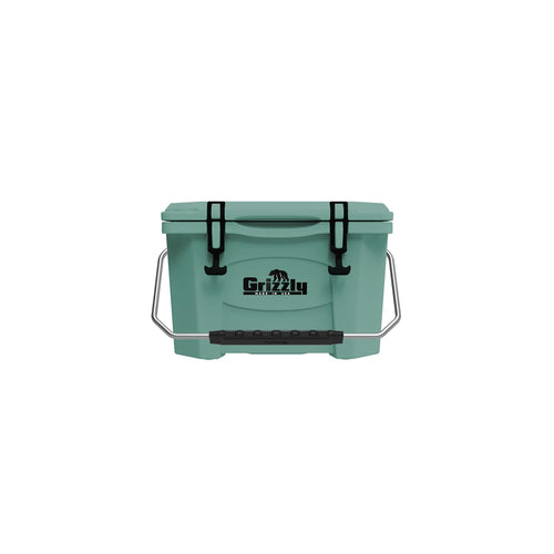 20 Cooler Grizzly | 20 qt Ice Chest Durable Rotomolded Insulated | Made in USA | Warranty for Life | For Beach Boat Camping Fishing Hunting | G20 | Seafoam