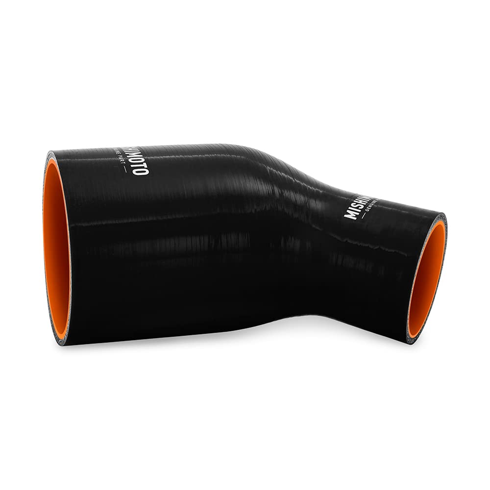 Mishimoto 45-Degree MMCP-R45-2540BK Silicone Transition Coupler, 2.50" to 4.00", Black