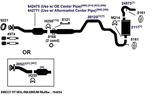 Exhaust Muffler AP Exhaust Products 700234