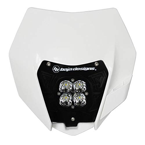 Baja Designs LED Headlight Kit Squadron Sport (D/C) with Shell for KTM Motorcycles (Spot; Clear)
