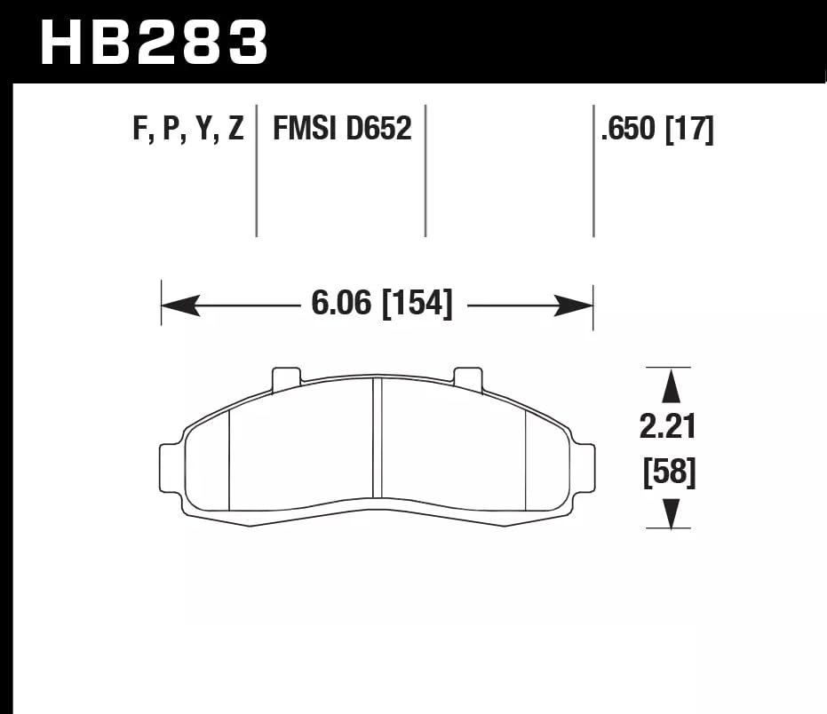 Hawk Performance HPS Performance Street Brake Pads HB283F.650