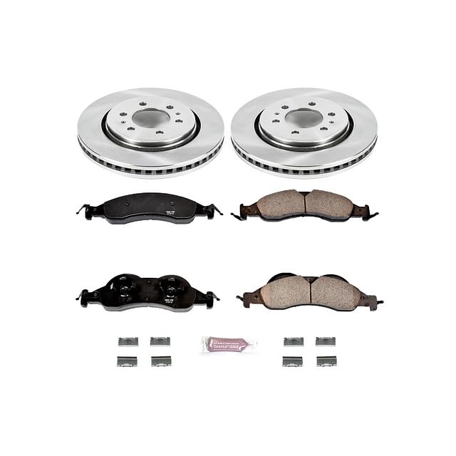 POWERSTOP Autospecialty KOE4682 Front Replacement Brake Kit-OE Brake Rotors & Ceramic Brake Pads For Ford Expedition 2007-2009, Lincoln Navigator 2007-2009 [Model Specific]