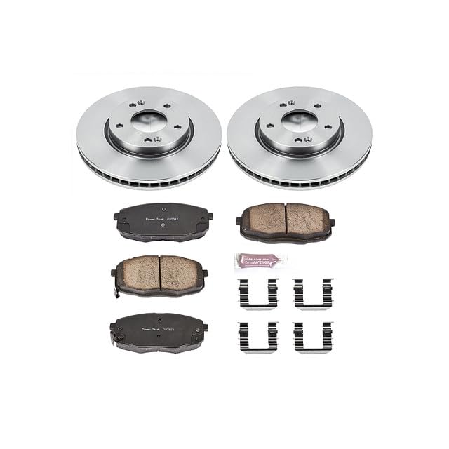 POWERSTOP Autospecialty KOE5366 Front Replacement Brake Kit-OE Brake Rotors & Ceramic Brake Pads For Hyundai Elantra 2009-2012 [Model Specific]